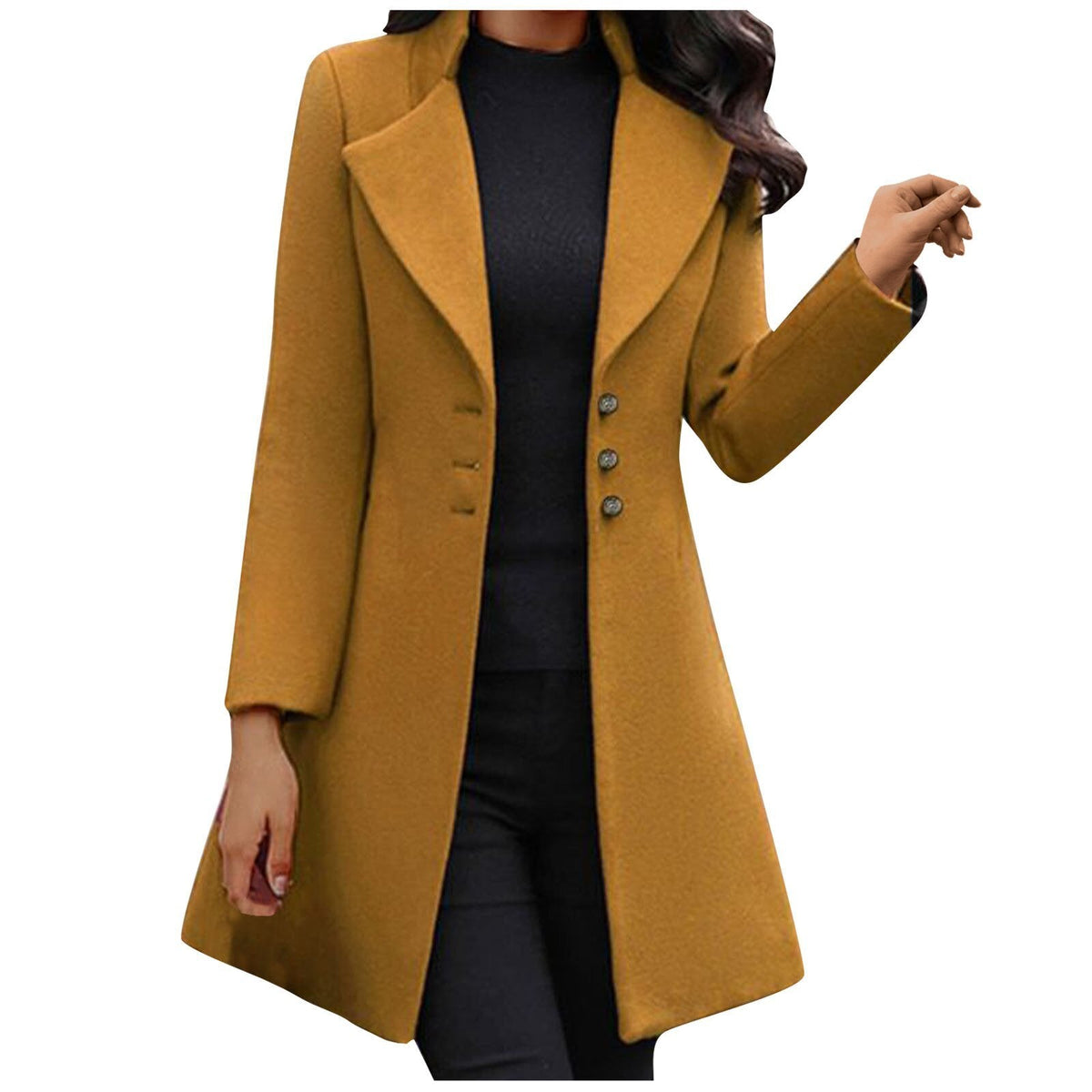 Coat in Italian wool with long sleeves