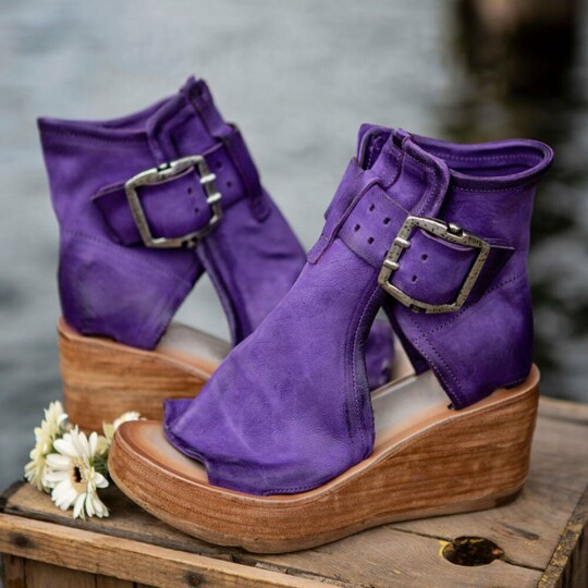 Boho wedge sandals
