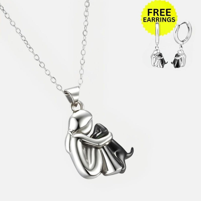 Hug Pendant Necklace With Bonus Earrings ��� Offer