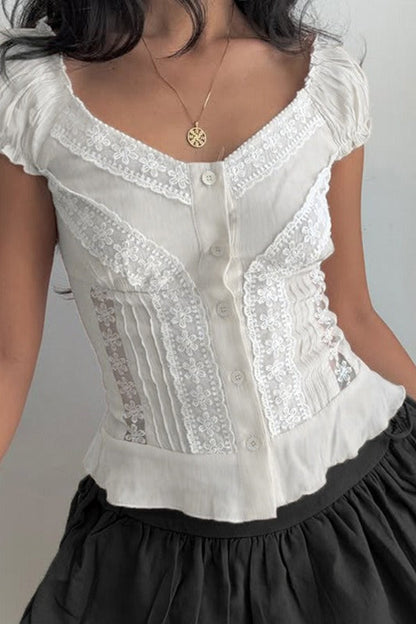 A Vintage Style Top with Delicate Timeless Details