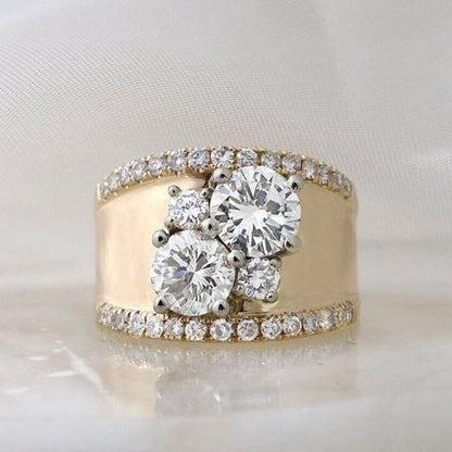 Golden Bright Zirconia Ring