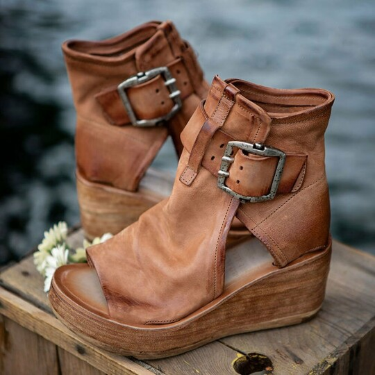 Boho wedge sandals