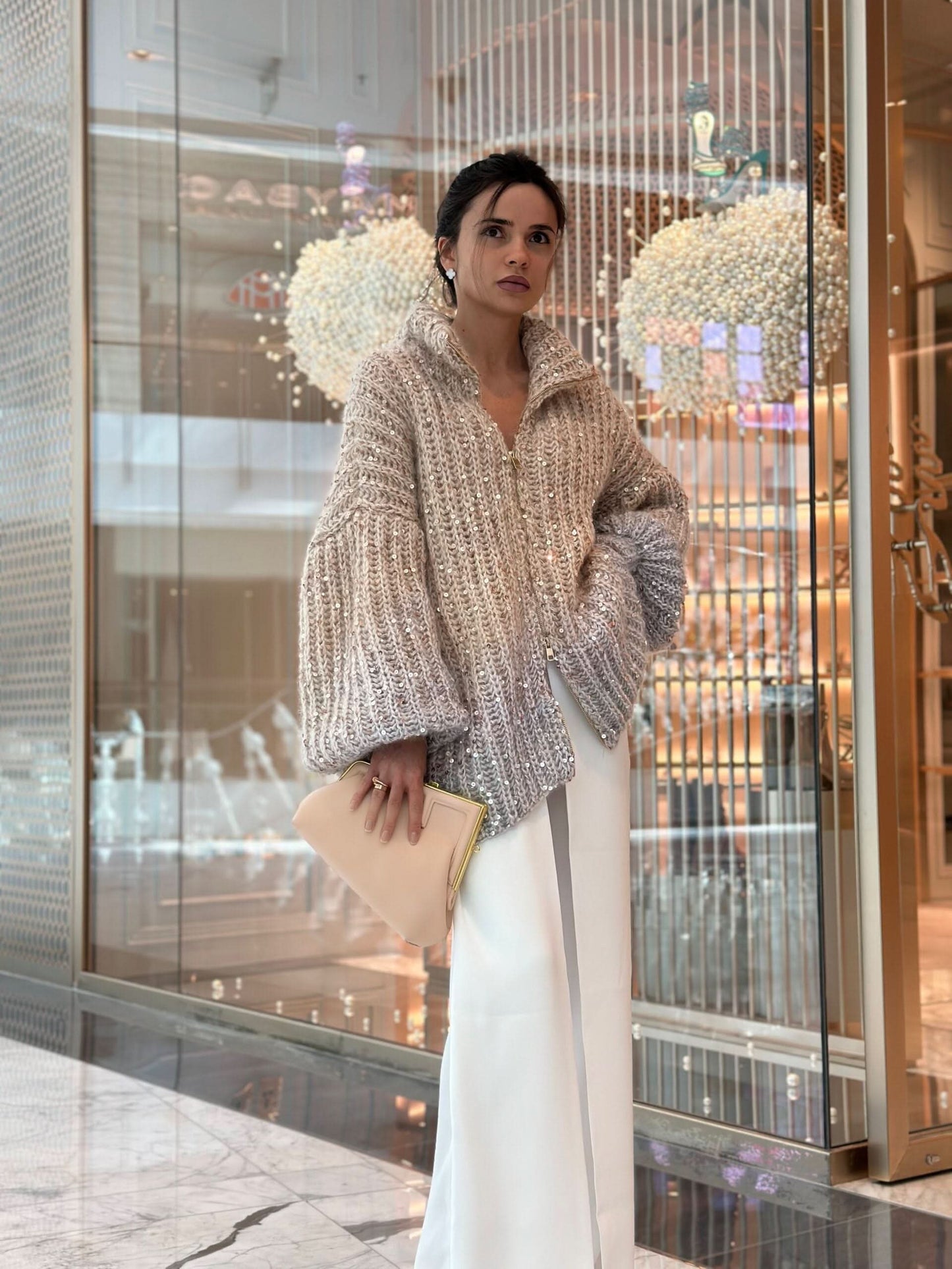 A Vintage Style Cardigan with Delicate Timeless Details