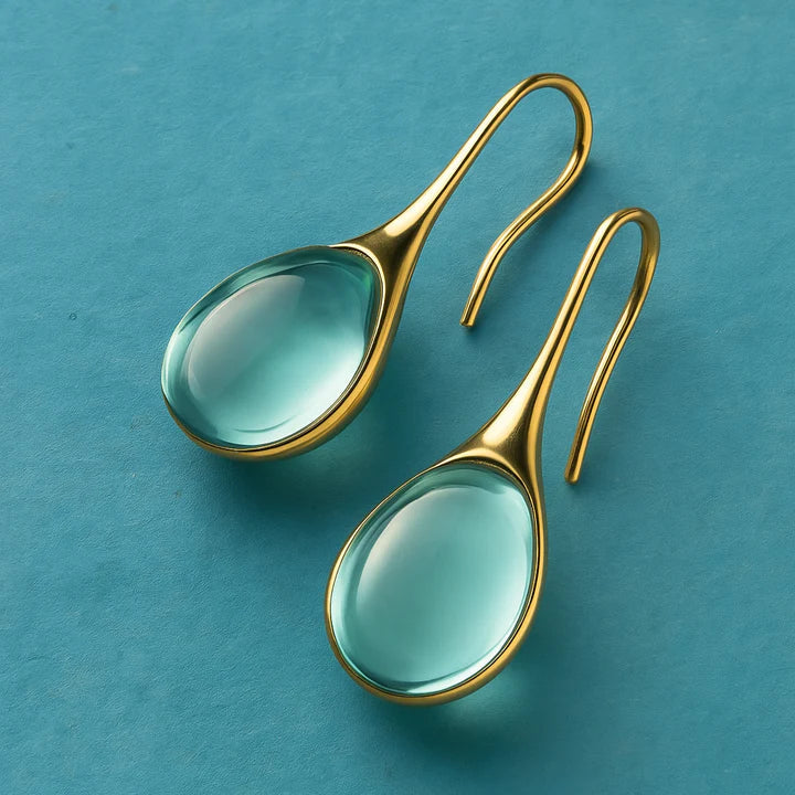 Crystal Drop Earrings In Gold And Silver