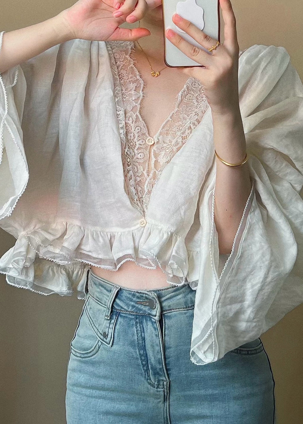 A Vintage Style Top with Delicate Timeless Details