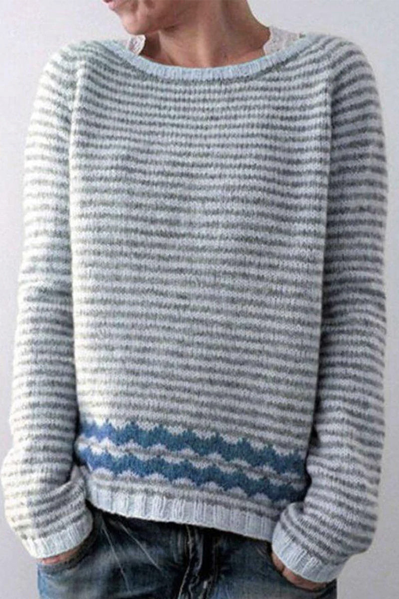 Cotton Sweater with Vintage Designs