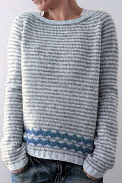 Cotton Sweater with Vintage Designs