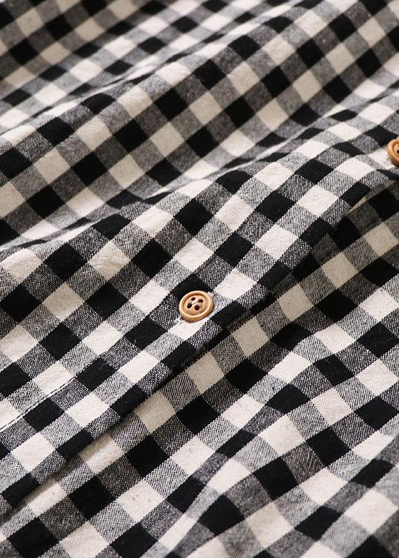 Classy Yellow Plaid Ruffled Wrinkled Pockets Fall Patchwork Vacation Dresses Long Sleeve