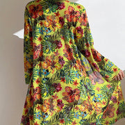 3-piece floral bikini with cover-up