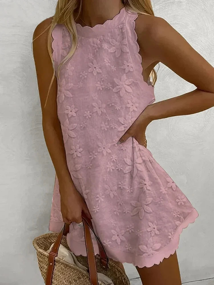 Ladies lace dress, casual, sleeveless