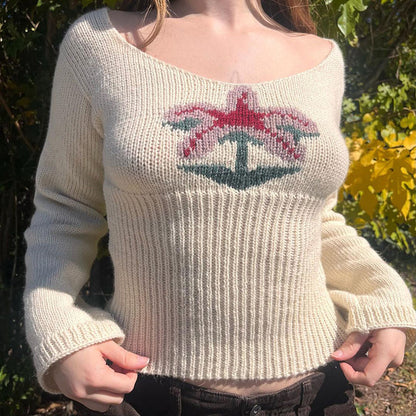 A Vintage Style Sweater with Delicate Timeless Details