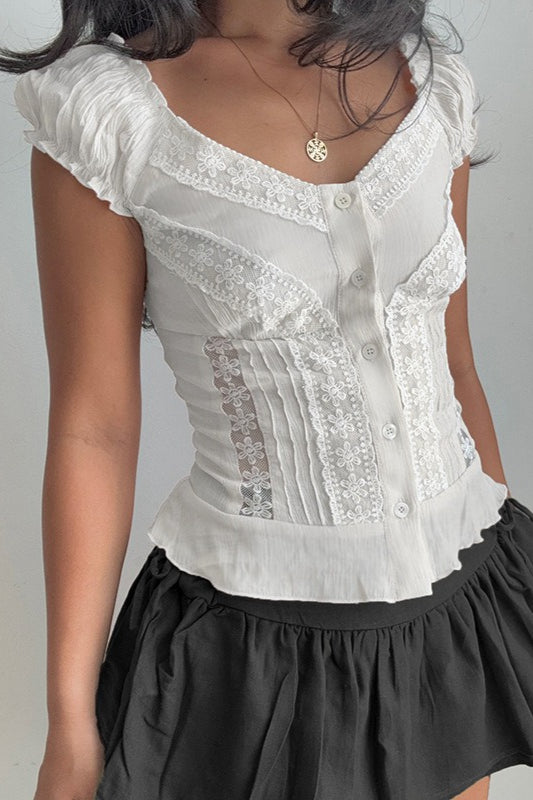 A Vintage Style Top with Delicate Timeless Details