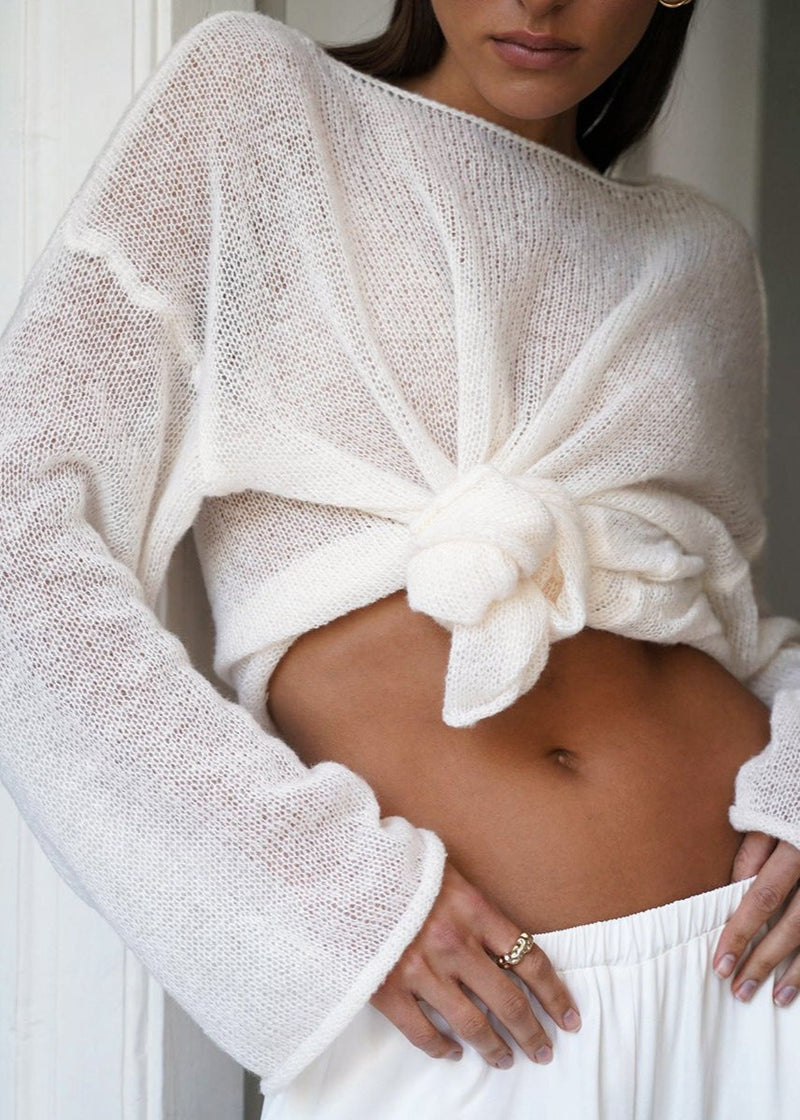 A Vintage Style Sweater with Delicate Timeless Details