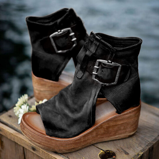 Boho wedge sandals
