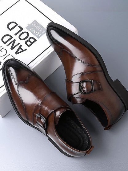 Men's Classic British Brogue Leather Shoes artswardrobe