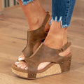 Elegant summer wedge sandals