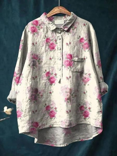 Elegant and versatile floral blouse