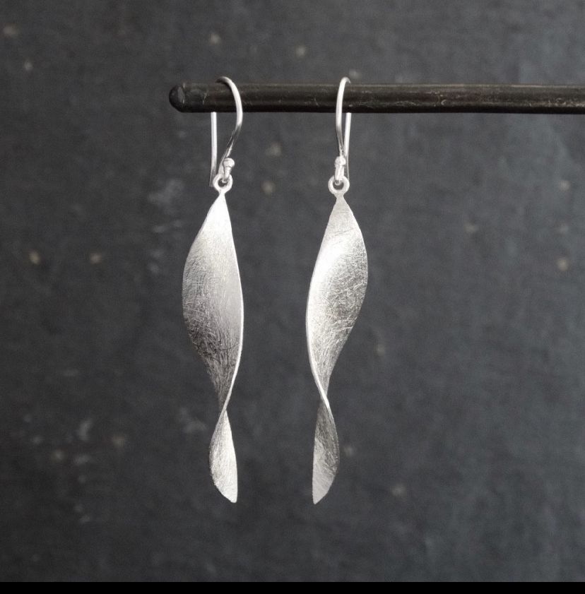 Wavy Sterling Silver Earrings