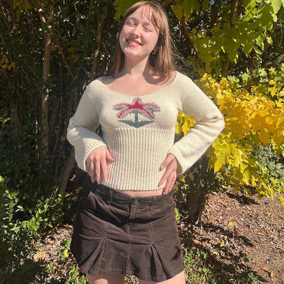 A Vintage Style Sweater with Delicate Timeless Details