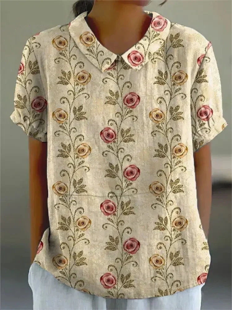 Floral print blouse for women