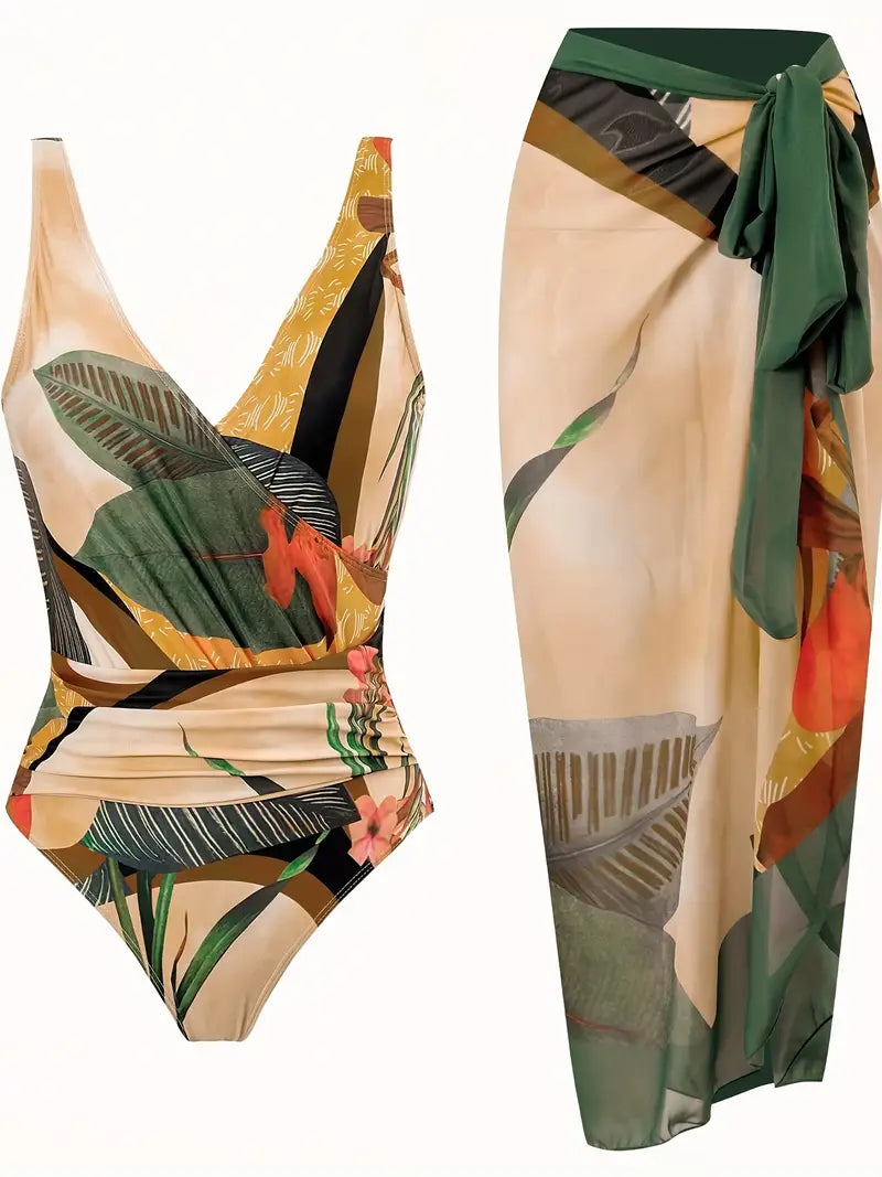 KS | Sexy swimwear with tropical pattern