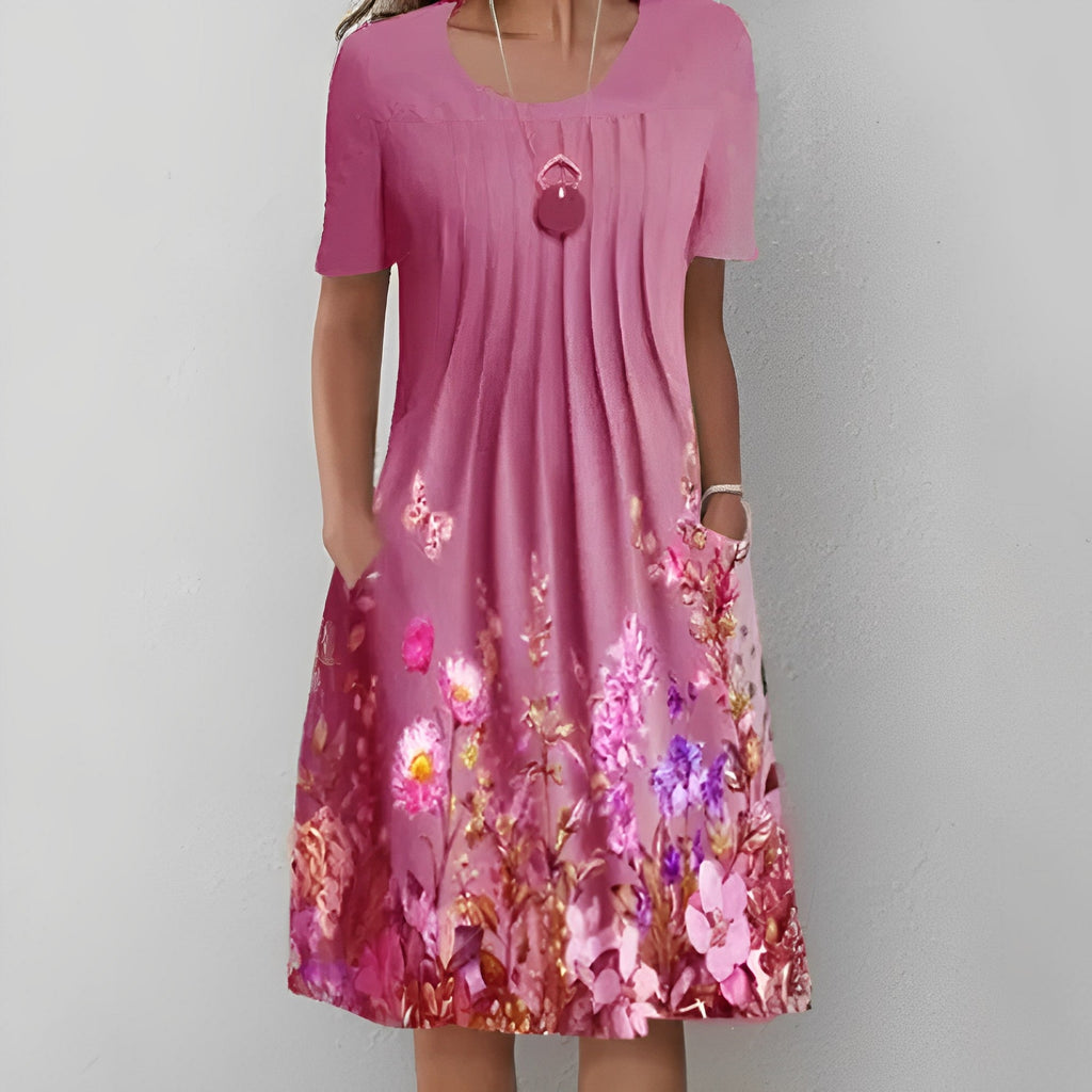 Midi dress with floral print
