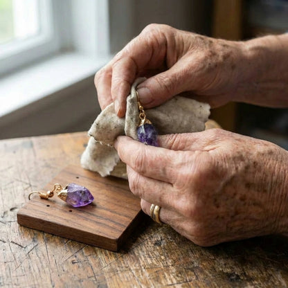 Amethyst Gold Earrings
