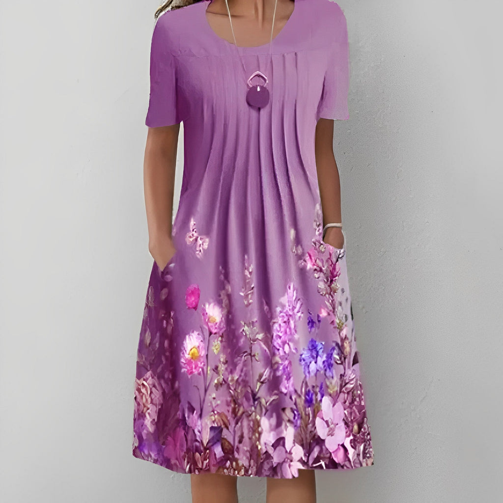 Midi dress with floral print
