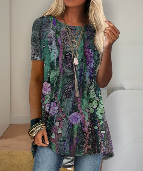 Printed shirt with bohemian inspiration
