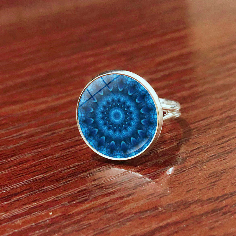 Blue Mandala Ring