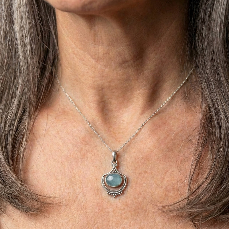 Opal Necklace in Silver