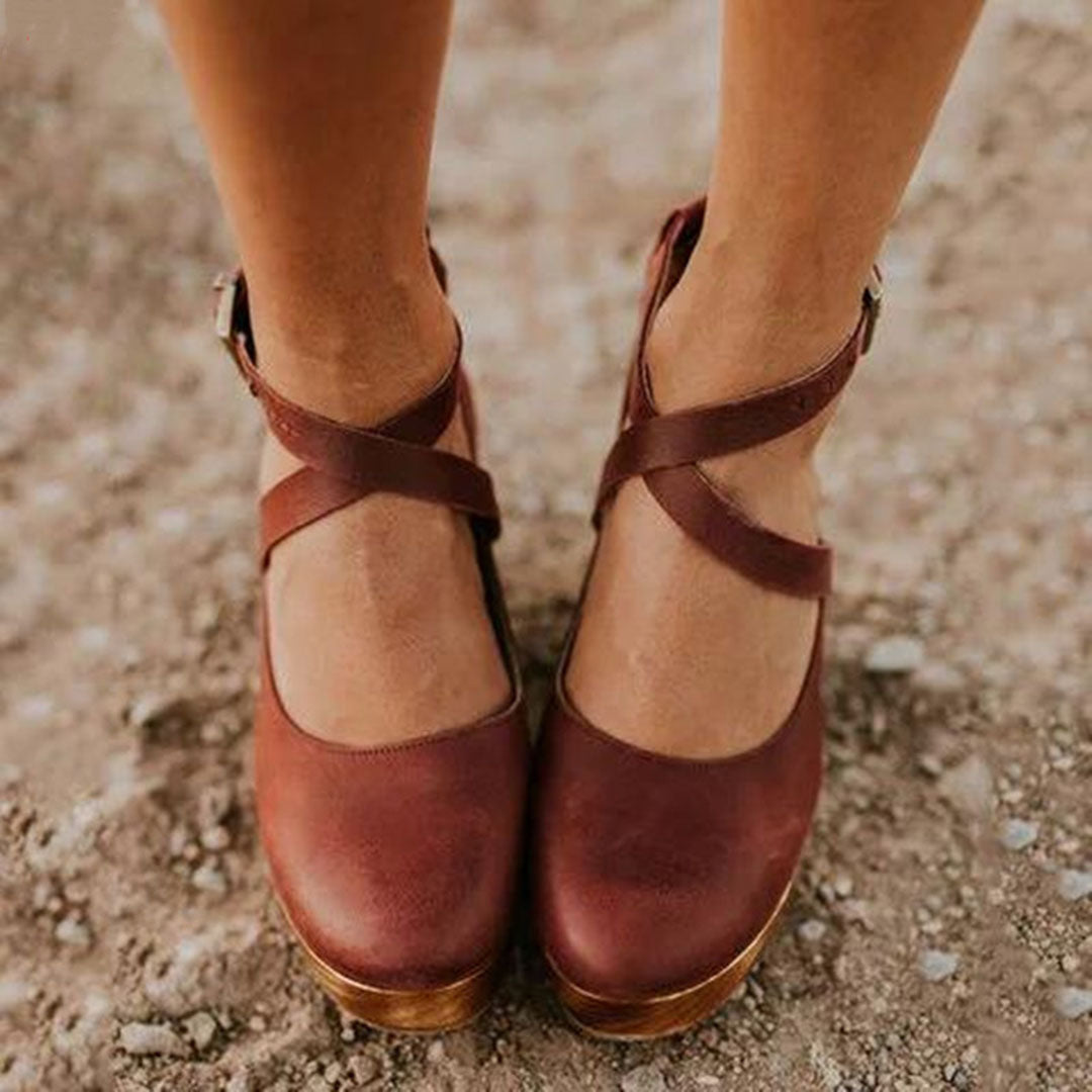 Clunky wedge shoes