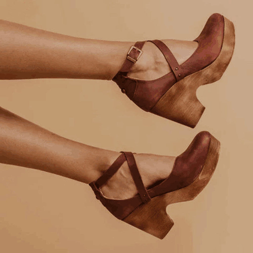 Clunky wedge shoes