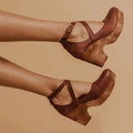 Clunky wedge shoes