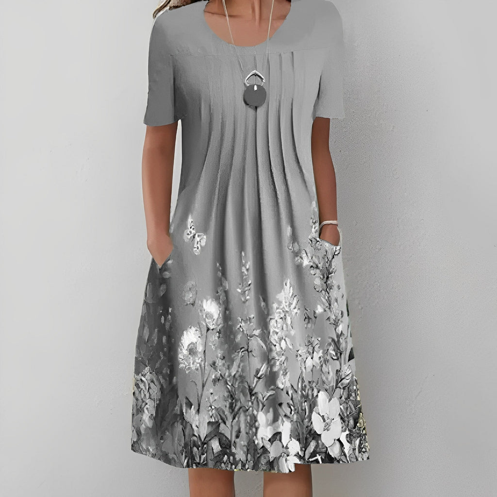 Midi dress with floral print