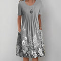 Midi dress with floral print