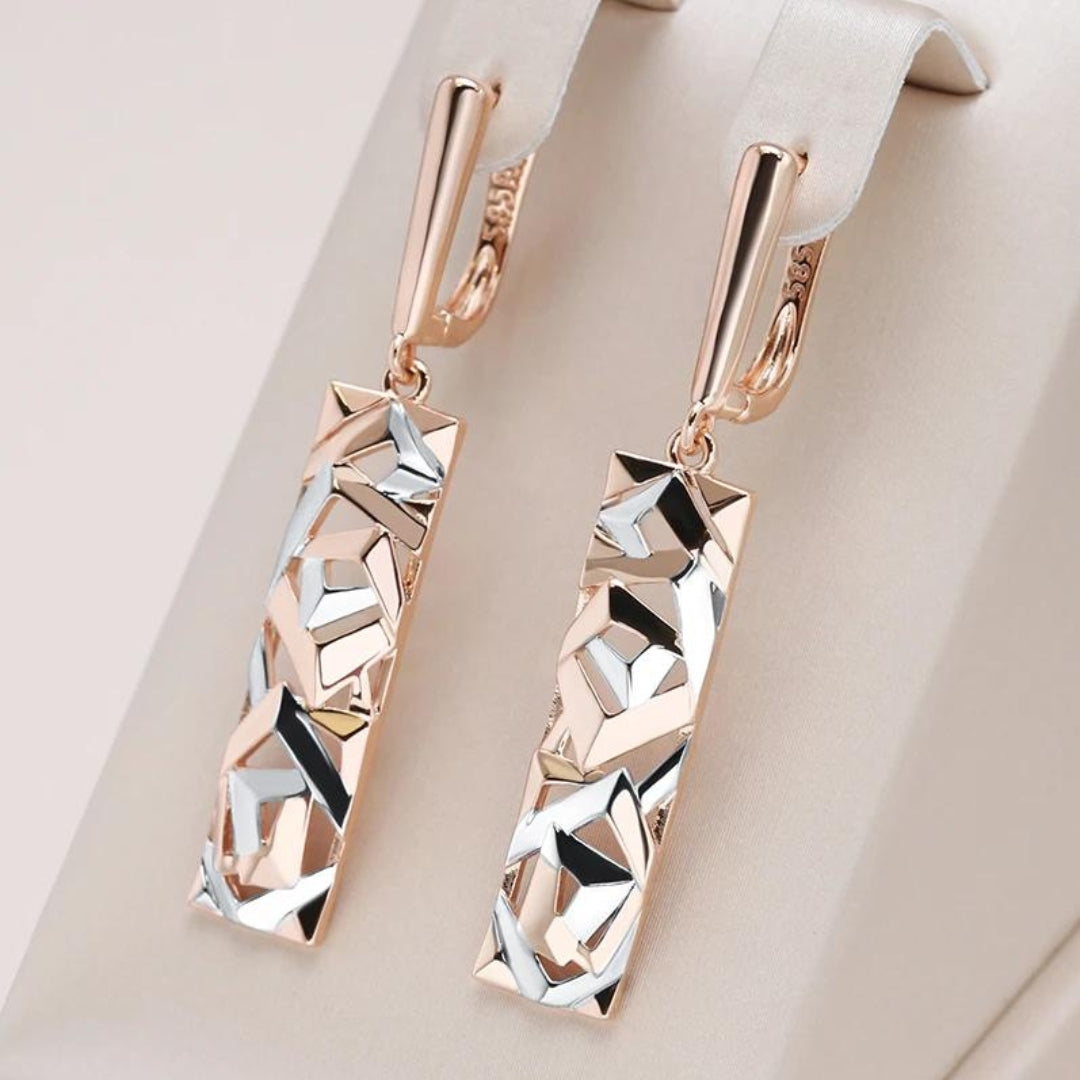 Beautiful gold earrings with a unique style