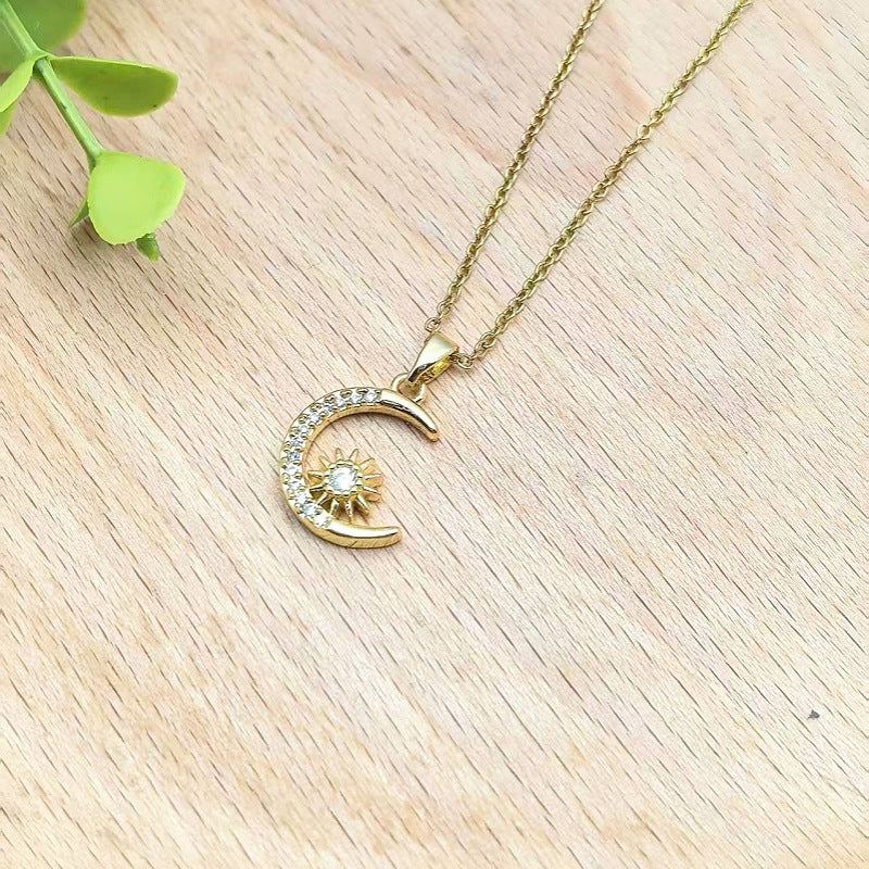 Celestial Moon Sun Necklace