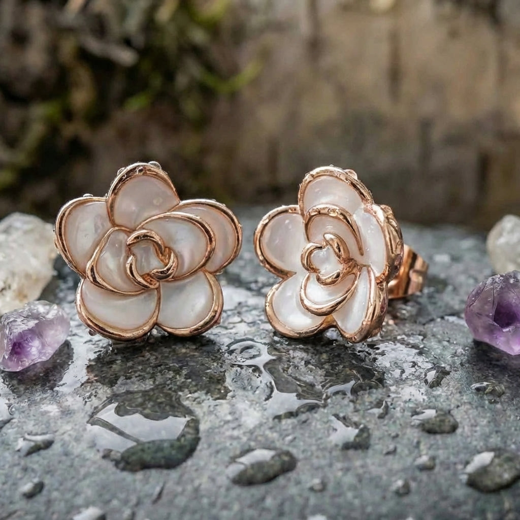 Classic Camellia Flower Earrings