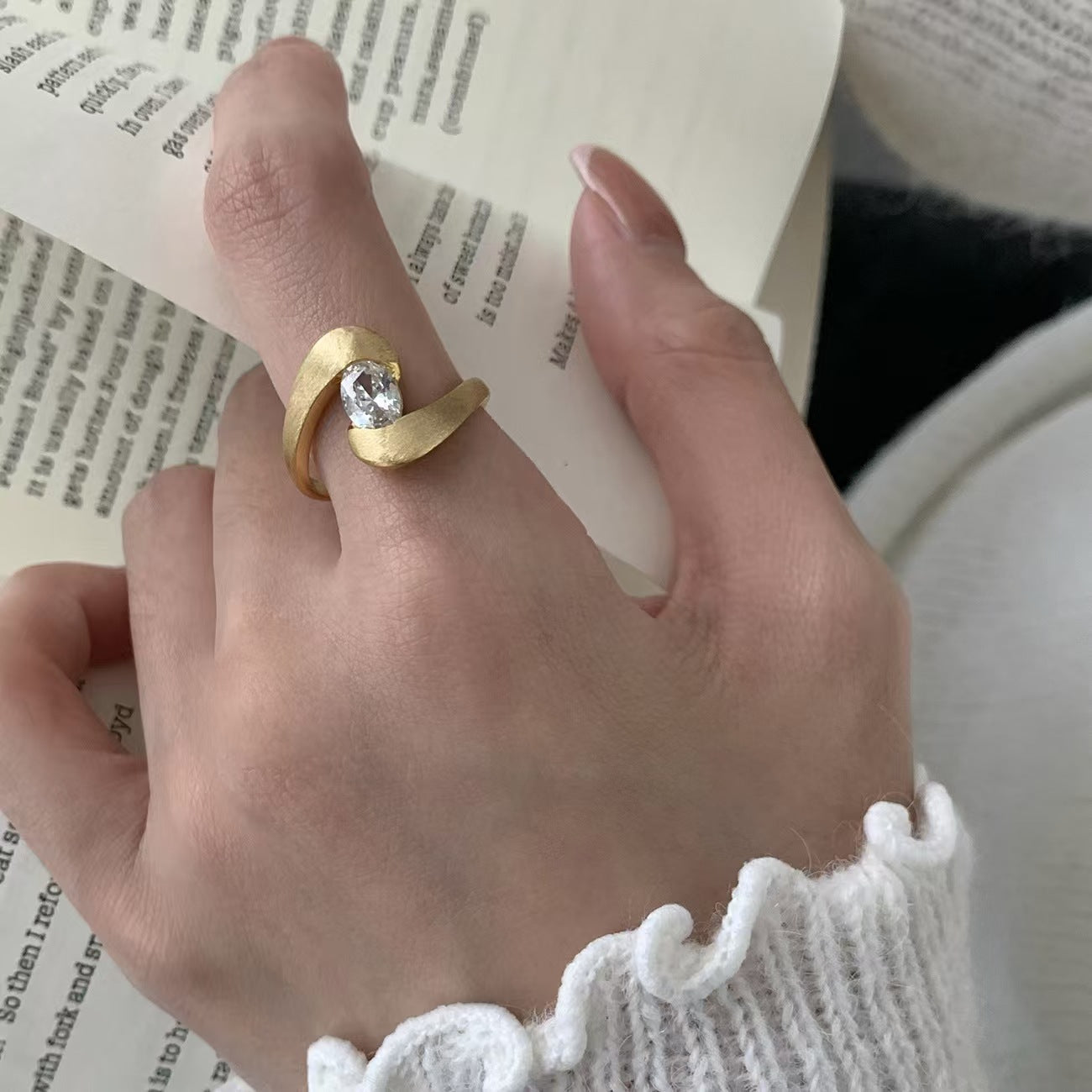 Classic Gold Crystal Ring