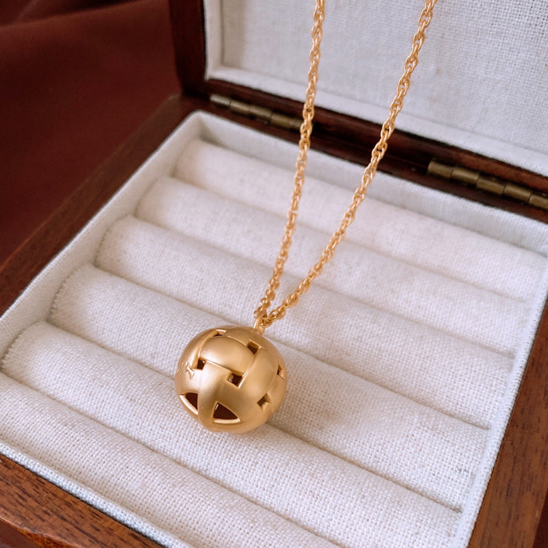 Classic Gold Sphere Necklace