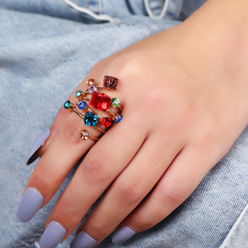 Colorful Crystal Ring