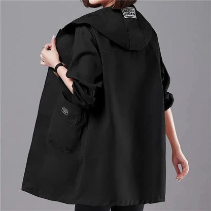 JO | Long spring coat with hood