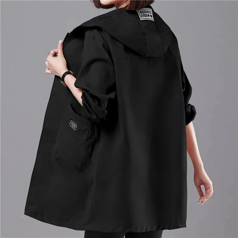 JO | Long spring coat with hood