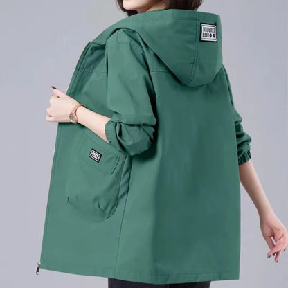 JO | Long spring coat with hood
