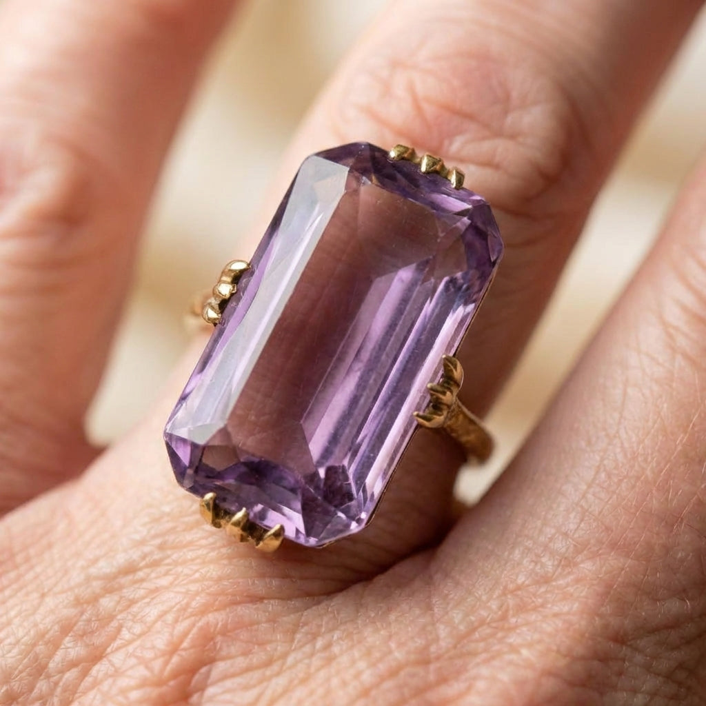 Amethyst Statement Ring