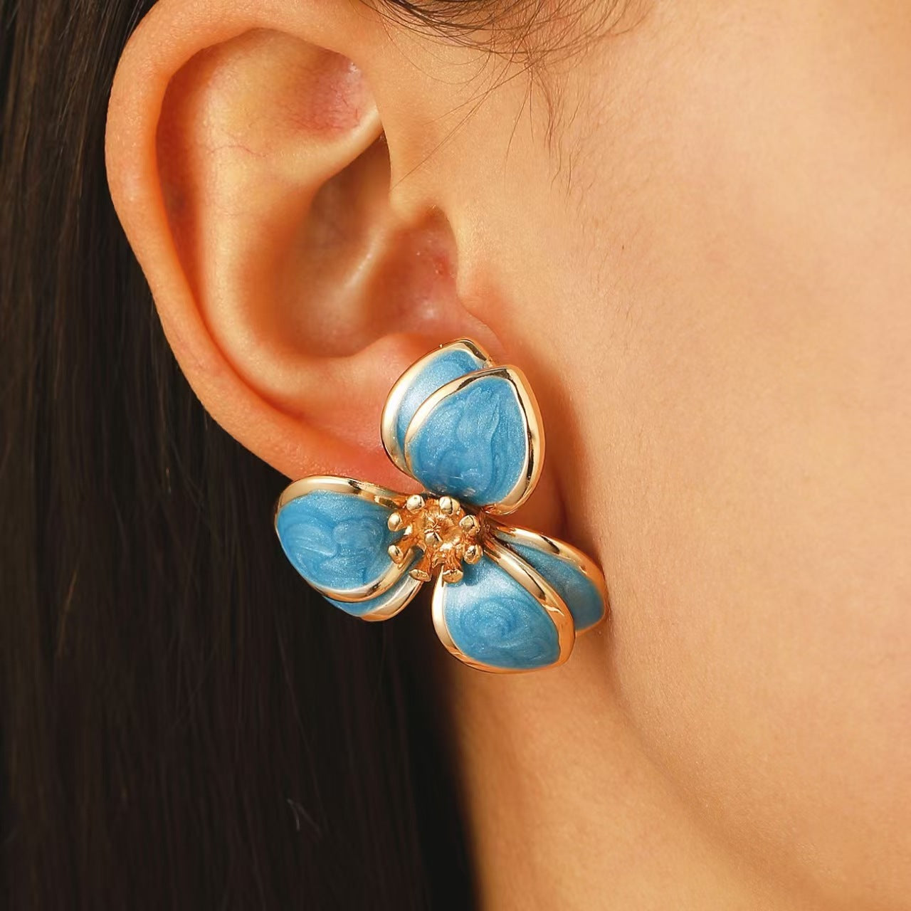 Elegant Blue Apatite Earrings