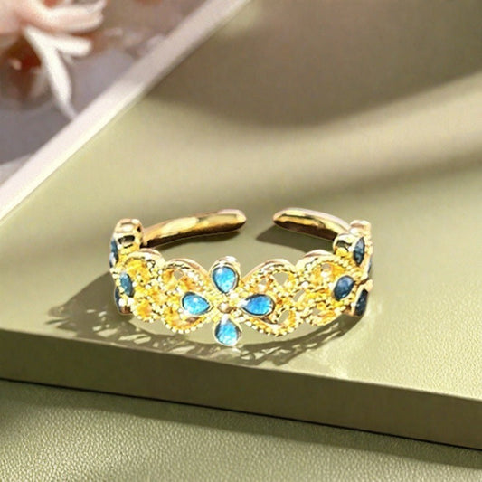 Elegant Blue Topaz Ring