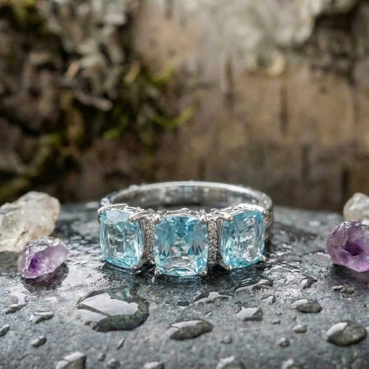 Elegant Blue Topaz Ring