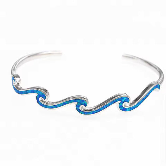 Elegant Blue Wave Bracelet